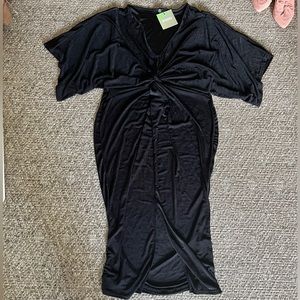 Missguided Slinky Kimono Midi Dress - Size 16